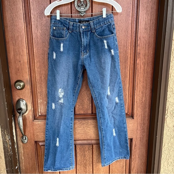 Zara Denim - Zara Distressed Straight Leg Jeans